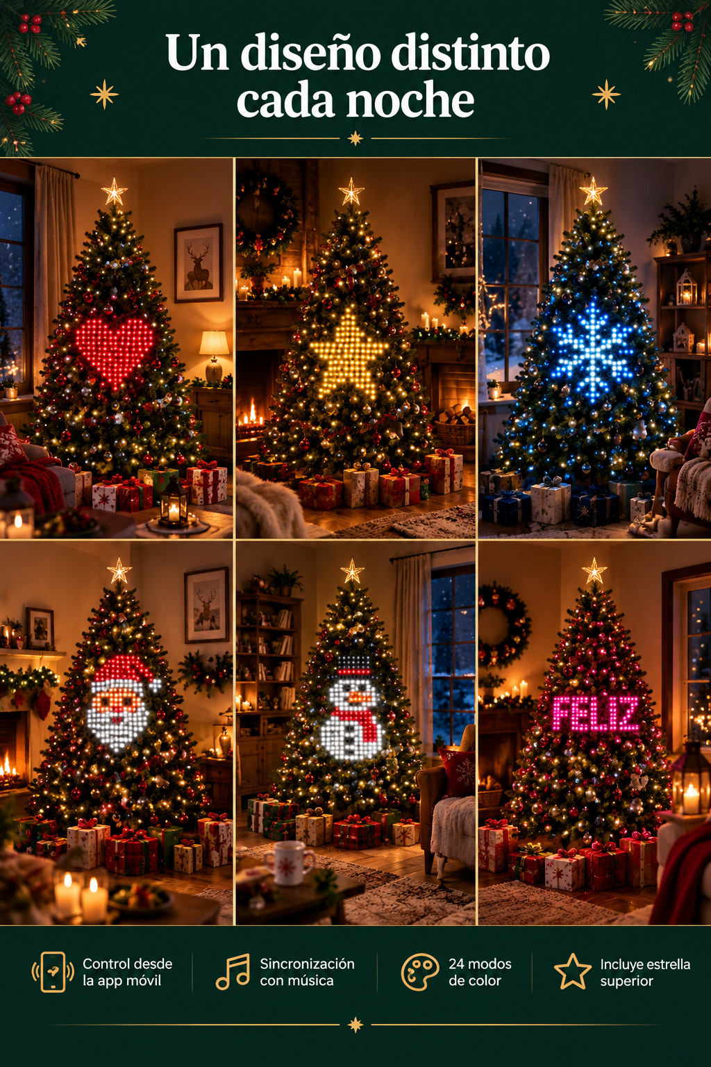 Luces Inteligentes para Árbol de Navidad